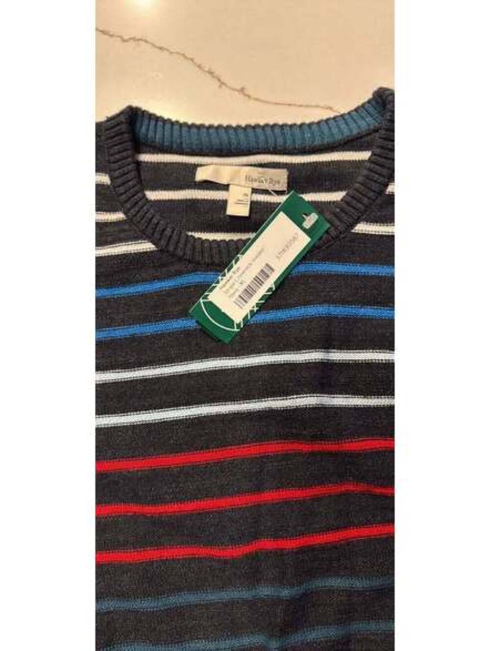 Hawker Rye Stripe Crewneck Sweater 100 cotton size XL women